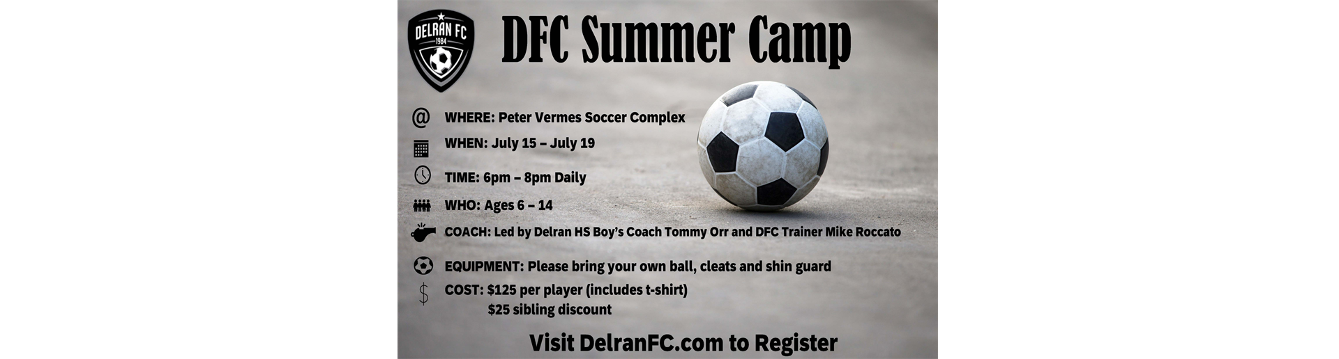 2024 - Delran FC Summer Camp